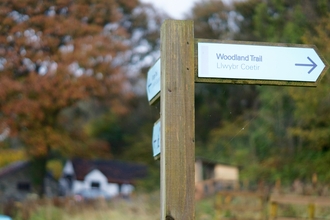 Waymarker at Teifi Marshes Nature Reserve