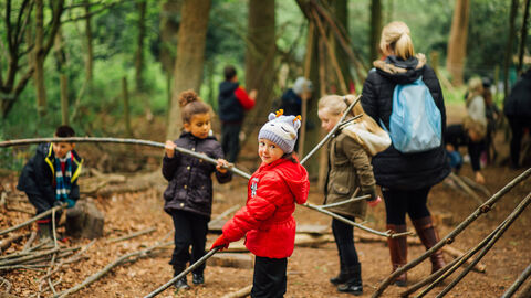 Young people volunteering