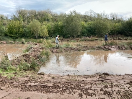 A freshly dug out Pond at Carmel