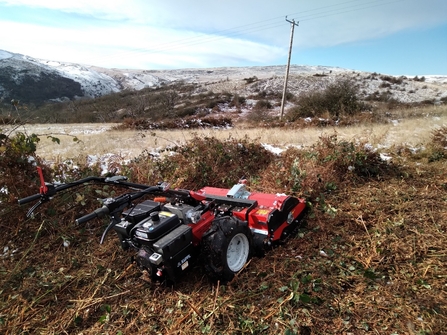 Red Tractor at Allt Rhongyr