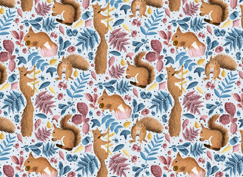 Tahlia's red squirrel pattern.